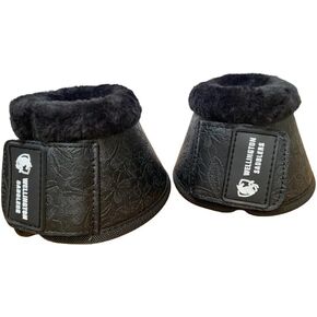 Horse Boots - Overreach Bell Boots for Horses - Large, Black
