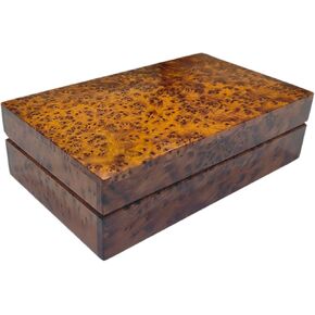 Large Wood Box Hand Carved Wooden Multipurpose Keepsake Jewelry Decorative Art Box Storage Organizer 8X5X2.5 Inch