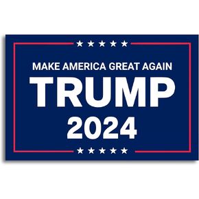 Trump Sticker, 5.5 x 3.5 Inches Donald Trump Car Sticker, Make America Great Again Trump 2024, Save America, Trump Stickers for Cars, Durable Waterproof Trump Sticker