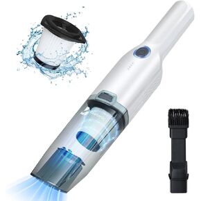 Handheld Vacuum Cordless, Small Car Vacuum Portable Cordless, Strong Suction Portable Hand Vacuum Cordless Rechargeable with LED Light/20 Mins Runtime,Mine Car Hand Vacuum for Home and Office Cleaning