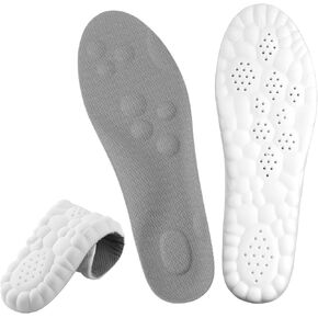 Sports Shoe Insoles, Shock Absorption Plantar Fasciitis Feet Inserts Unisex 4D Cloud Anti-Fatigue Arch Support Comfort Sole Replacement for Walk Running Boots (US Men 9-10.5/Women 10.5-12)