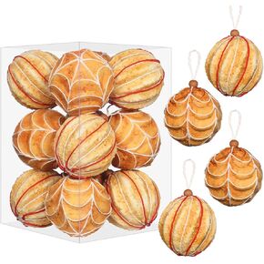 RoseCraft Baking Christmas Ornaments Set, 44PCS Shatterproof Artificial Christmas Tree Hanging Ball Gingerbread Decorations Assortment, for Indoor Home Holiday Party Xmas Decor.