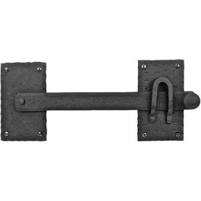 Renovators Supply Black Wrought Iron Gate Flip Latch - Decorative Antique Style Latch- Heavy Duty Security Latches with Hardware - Durable Two Sided Flip Door Locks for Safety - Large, 12 Inches