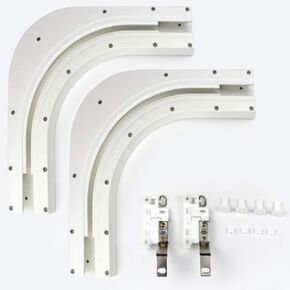 Quoya Smart Electric Curtain Track- 90 Degree Bend set (for MODEL AT5810 and QL600 ONLY) (NOT COMPATIBLE with MODEL QL500)