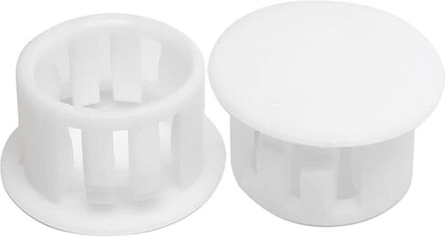 100pcs Plastic Round Snap in Type Locking,White Hole Plugs Plastic Flush Type Hole Plugs Snap,urniture Fencing Post Pipe Protective Cover Cap(White;Dia:12mm) in Saudi Arabia