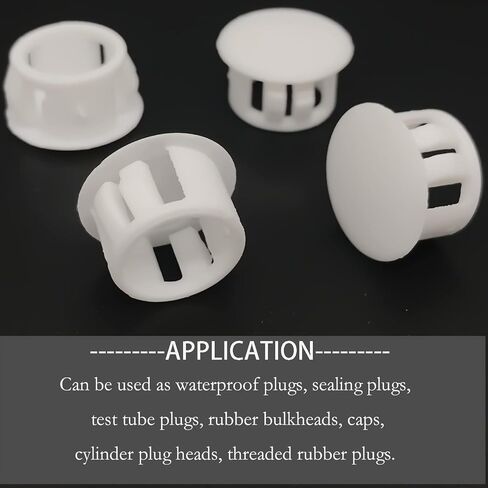 100pcs Plastic Round Snap in Type Locking,White Hole Plugs Plastic Flush Type Hole Plugs Snap,urniture Fencing Post Pipe Protective Cover Cap(White;Dia:12mm) in Saudi Arabia