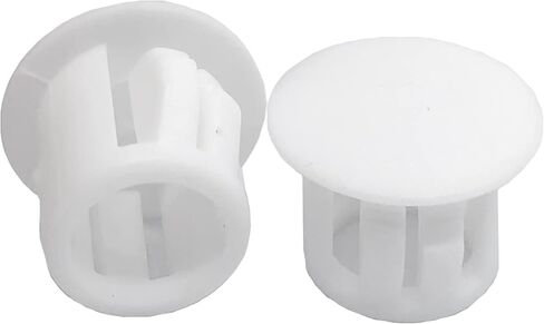 100pcs Plastic Round Snap in Type Locking,White Hole Plugs Plastic Flush Type Hole Plugs Snap,urniture Fencing Post Pipe Protective Cover Cap(White;Dia:12mm) in Saudi Arabia