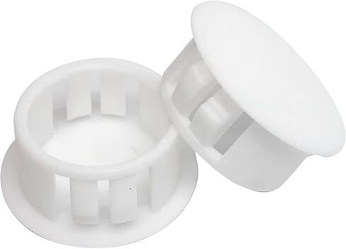 100pcs Plastic Round Snap in Type Locking,White Hole Plugs Plastic Flush Type Hole Plugs Snap,urniture Fencing Post Pipe Protective Cover Cap(White;Dia:12mm) in Saudi Arabia