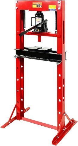6T Hydraulic Press, 6 Ton H-Frame Garage Floor Hydraulic Benchtop Press Adjustable Hydraulic Shop Press with Plates,Red in Saudi Arabia