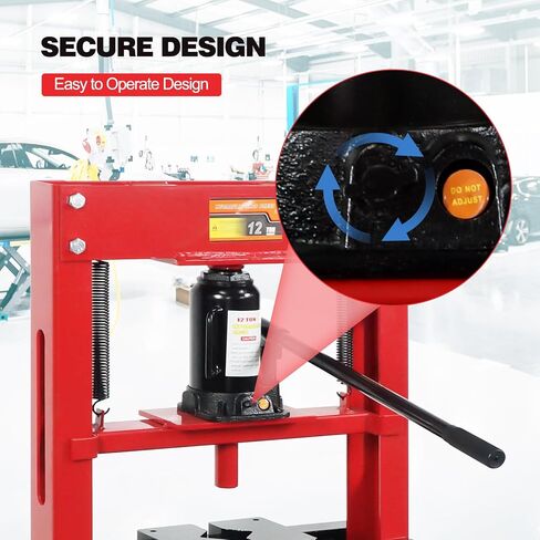 6T Hydraulic Press, 6 Ton H-Frame Garage Floor Hydraulic Benchtop Press Adjustable Hydraulic Shop Press with Plates,Red in Saudi Arabia