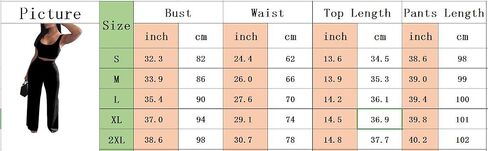 ECDAHICC Womens 2 Piece Outfits Tracksuit Solid Color Tank Sleeveless Crop Top and Wide Leg Loose Long Pants Sweatsuit Set in Saudi Arabia