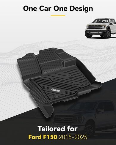 سجادات أرضية 3 واط تناسب 2017-2024 Ford F-250 F-350 F450 F550 Super Duty Crew Cab مع مساحة تخزين تحت المقعد، تناسب مخصص لـ F250 F350 جميع الأحوال الجوية TPE ملحقات السيارة بطانة أرضية (مقعد دلو) in Kuwait