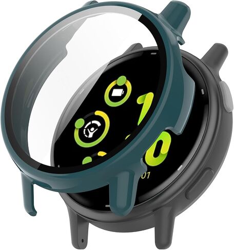 Fit for Garmin Vivoactive 5 Case Cover, Scratch-Resistant Full Coverage Hard PC Protective Case &Tempered Glass Screen Protector Bumper for Garmin Vivoactive 5/GarminActive 5 (Green) in Saudi Arabia