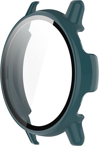 Fit for Garmin Vivoactive 5 Case Cover, Scratch-Resistant Full Coverage Hard PC Protective Case &Tempered Glass Screen Protector Bumper for Garmin Vivoactive 5/GarminActive 5 (Green) in Saudi Arabia