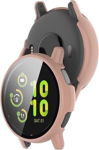 Fit for Garmin Vivoactive 5 Case Cover, Scratch-Resistant Full Coverage Hard PC Protective Case &Tempered Glass Screen Protector Bumper for Garmin Vivoactive 5/GarminActive 5 (Green) in Saudi Arabia
