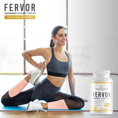 Awesomelifestyle360 Next Gen Nutrition Fervor Omega 3 Fish Oil Softgel Supports Brain and Nerves, Helps Joint Flexibility and Visual Support (60 Softgel) in Saudi Arabia