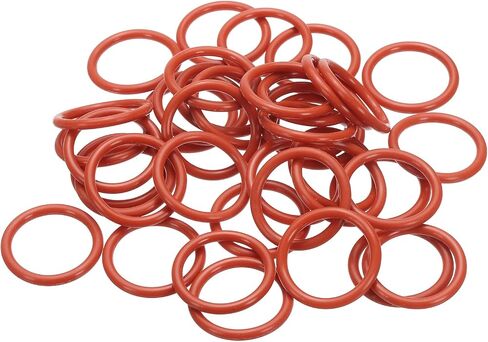 PATIKIL Silicone O-Ring 12mm OD 6mm ID 3mm Width, 50Pcs Metric VMQ Sealing Gasket Replacement for Plumbing Compressor Valves Repair, Red in Saudi Arabia