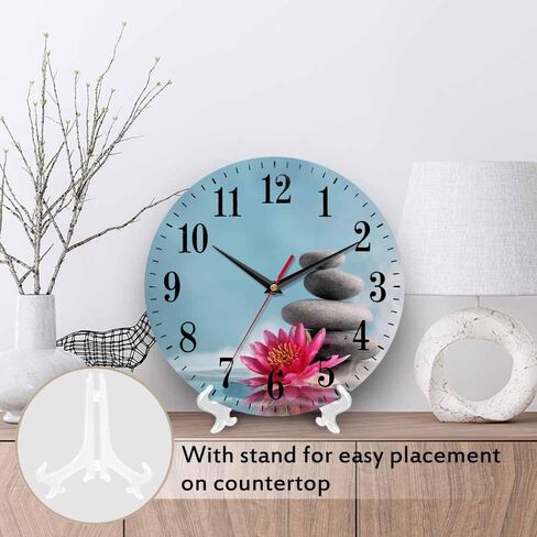 Morning Train Wall Clock Old Steam Train Smoke Rairoad Sunrise 10 Inch Silent Non Ticking Battery Operated Clock Vintage Round Clock for Living Room Bedroom Bathroom Office Decor in Saudi Arabia