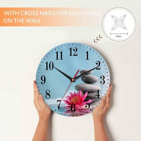 Morning Train Wall Clock Old Steam Train Smoke Rairoad Sunrise 10 Inch Silent Non Ticking Battery Operated Clock Vintage Round Clock for Living Room Bedroom Bathroom Office Decor in Saudi Arabia