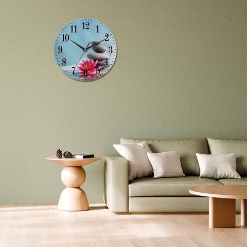 Morning Train Wall Clock Old Steam Train Smoke Rairoad Sunrise 10 Inch Silent Non Ticking Battery Operated Clock Vintage Round Clock for Living Room Bedroom Bathroom Office Decor in Saudi Arabia