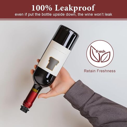 Philorn Wine Saver Pump with 8 Vacuum Stoppers, Wine Stopper, Wine Preserver, Wine Pump and Wine Vacuum Stopper, Reusable Bottle Sealer Keeps Wine Fresh for Kitchen Office Home Party, Black in Kuwait