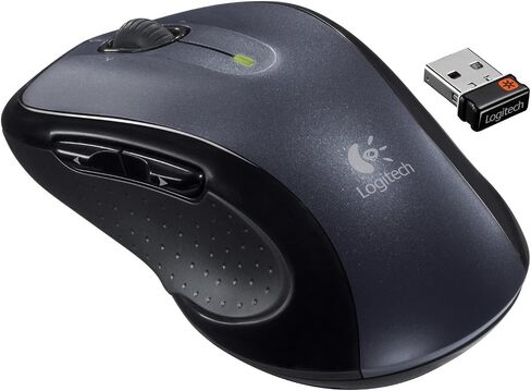 Logitech M510 Wireless Computer Mouse – Comfortable Shape with USB Unifying Receiver, with Back/Forward Buttons and Side-to-Side Scrolling, Blue in Saudi Arabia