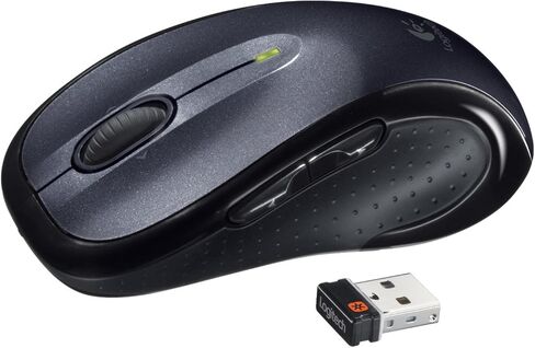 Logitech M510 Wireless Computer Mouse – Comfortable Shape with USB Unifying Receiver, with Back/Forward Buttons and Side-to-Side Scrolling, Blue in Saudi Arabia