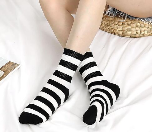 Zebra Pattern Crew Socks Animal Print Funny Crazy Novelty Socks Cool boot Socks for Women, Men, Ladies, Girls, 5 Pack in Kuwait