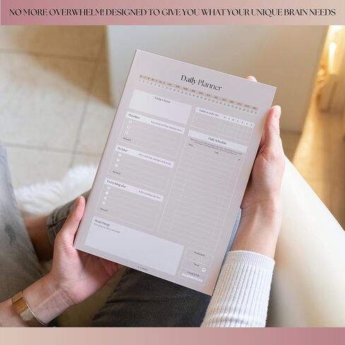 ADHD Daily Planner for Neurodivergent Adults - Productivity Daily Planner & Task Management to Stay Organized and Focused - A5 Pastel Rainbow in Kuwait