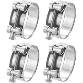 uxcell 4Pcs T-Bolt Hose Clamp Working Range 20-22mm 201 Stainless Steel Intake Intercooler Clamps Adjustable Tube Clamps for Tubes Pipes