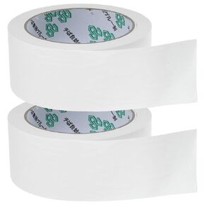 TEHAUX 2 Rolls White Packing Tape Moving Tape Photo Frame Tape Paper Packing Tape Writable Packing Tape White Tape Cardboard Tape Shipping Tape Kraft Paper Sealing Tape Household White Gaffer Tape