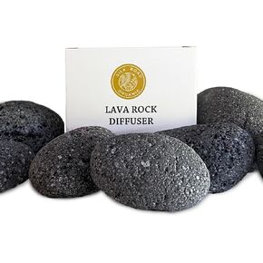 Natural Lava Rock Diffuser – Passive Stone Diffuser for Essential Oils – 100% Natural Volcanic Aromatherapy by Silk Road Organic