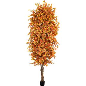 Nearly Natural 10ft. Autumn Ficus Artificial Fall Tree