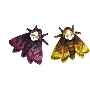 Touch of Nature 6" Moths with Skull Assortment - 2pcs