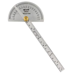 Stainless Steel 180 Degree Protractor Angle Finder Rotary Measuring Ruler Silver