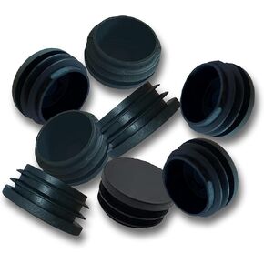 8 Pack 1.5 inch（38mm） Round Plastic Tubing Plug,Black End Caps for Metal Tubing,Hardware Plugs, Fences, Glide Protection from Chair Legs and Furniture