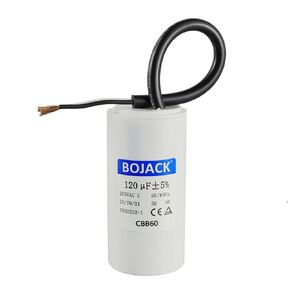 BOJACK Run Capacitor 120 uF 250V AC120 MFD CBB60 2 Wire 50/60Hz Cylinder Motor Run Capacitor for Motor Blower air Compressor and air Conditioner Compressor Replacement Part