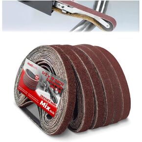 4 x 36 Inch 100 x 915 mm Sanding Belts Set - 15-Pack with 80/120/150/240/400 Grits, Aluminum Oxide Abrasive Belts for Woodworking