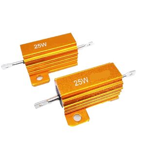 2pcs 30 ohm 25W Aluminum Housed Metal Case Wirewound Resistors