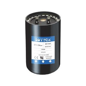 Motor Start Capacitor 270-324 Mfd uF 330 VAC Round Start Capacitor 50/60 Hz AC Replacement Part -for Air Conditioner or Heat Pump Condenser Electric Motor Applications Replaces TRMJ270 2MEP6