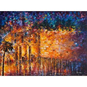 Modern Kotel Sukkah Tapestry - Medium Outdoor Fabric Succos Decoration