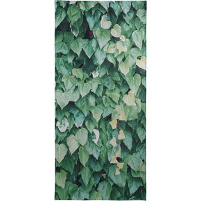 Noren Japanese Style Doorway Curtain for Wall Hanging Leaf Pattern Printed on it (Center Slit)