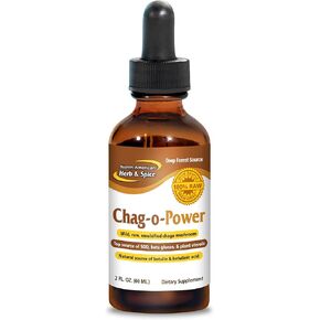 NORTH AMERICAN HERB & SPICE Chag-o-Power - 2 fl oz - Wild, Raw, Emulsified Chaga Mushroom - Heart Healthy - Natural Source of Betulin, Betulinic Acid, Sterols & SOD - 88 Servings