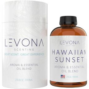 Levona Scent Essential Oil - Fresh Aroma for Home, Office, Hotel & Spa, Perfect in Humidifiers and Diffusers, Luxury Fragrance, with Mandarin Citrus & Grape Notes - 700ml/ 23 fl oz, Hawaiian Sunset