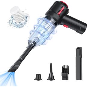 Zamufo Handheld Vacuum Cordless, 9000Pa Powerful 120W High Power Car Vacuum Rechargeable, 3 in 1 Portable Air Duster with Multi-nozzles & Floor Brush, Mini Vacuum Cleaner for Car, Home, Office