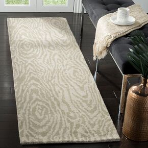 MARTHA STEWART x SAFAVIEH 2'3" x 8' Sequoia MSR4534A Handmade Layered Faux Bois Wool Runner Rug