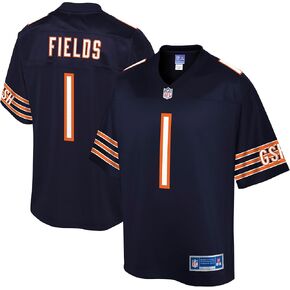 NFL PRO LINE Men's Justin Fields Navy Chicago Bears Jersey