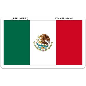 Mexico Mexican Flag car Bumper Sticker Decal 5" x 3"