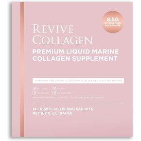 Premium 8,500mg Hydrolyzed Marine Collagen Supplements Drink with Added Hyaluronic Acid & Aloe Vera for Healthy Skin, Hair, Nails & Joints | Lemon & Lime (14 Days Supply)