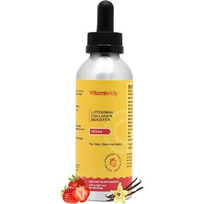 Vegan Liposomal Liquid Collagen Booster Drops | Supports Healthy Hair, Skin and Nails | Vegan | Non-GMO | Sugar Free | Gluten Free | Easy to Use